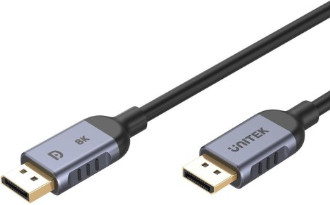 Kabel DisplayPort Unitek 1.4 8k 60hz, 4k 240hz, HDR, HDCP 2.3, DSC 1.2, 1m UNITEK
