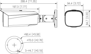Kamera IP DAHUA IPC-HFW3849T1-AS-PV-0280B-PRO-BLACK DAHUA