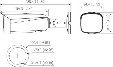 Kamera IP DAHUA IPC-HFW3849T1-AS-PV-0280B-PRO-BLACK DAHUA