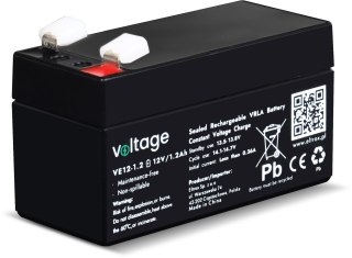 Akumulator AGM Voltage 12V 1,2Ah VE12-1.2 (Żywotność 6-9 lat) VOLTAGE