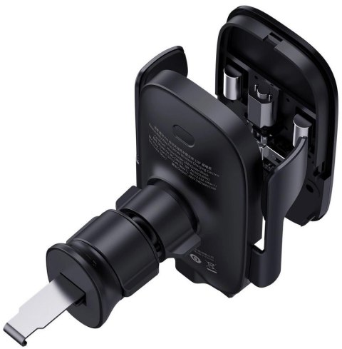 UCHWYT SAMOCHODOWY ŁADOWARKA INDUKCYJNA Baseus Milky Way Pro BS-CM023 Qi 15W NA KRATKĘ CZARNY BASEUS