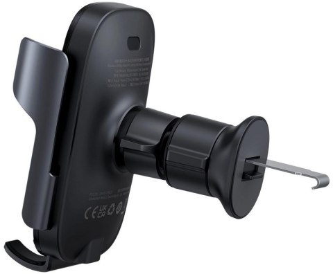 UCHWYT SAMOCHODOWY ŁADOWARKA INDUKCYJNA Baseus Milky Way Pro BS-CM023 Qi 15W NA KRATKĘ CZARNY BASEUS