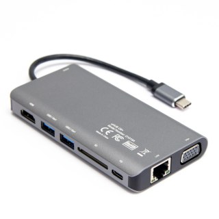 Unitek D1019B Hub USB-C 3.1 8w1 z Power Delivery 100W UNITEK