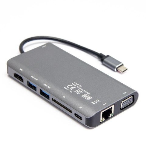 Unitek D1019B Hub USB-C 3.1 8w1 z Power Delivery 100W UNITEK