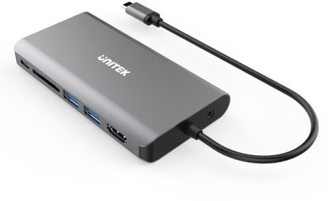 Unitek D1019B Hub USB-C 3.1 8w1 z Power Delivery 100W UNITEK