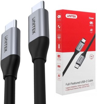 Kabel USB Unitek USB-C na USB-C 10Gbps 4K 60Hz 20V/5A UNITEK