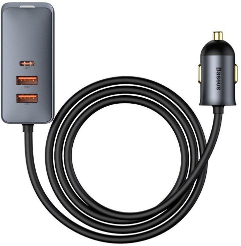 ŁADOWARKA SAMOCHODOWA NA PRZEWODZIE Baseus Share Together 120W 3A 3x USB-A 1x USB-C PD 20W QC 3.0 BASEUS