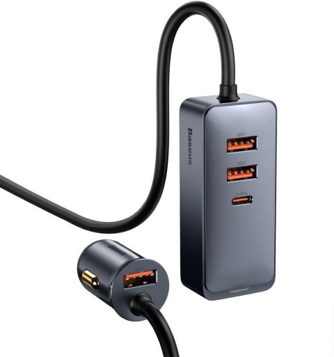 ŁADOWARKA SAMOCHODOWA NA PRZEWODZIE Baseus Share Together 120W 3A 3x USB-A 1x USB-C PD 20W QC 3.0 BASEUS