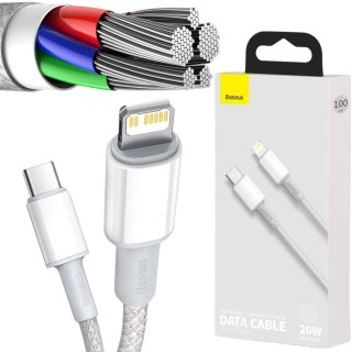 KABEL USB-C / Lightning iPhone Baseus Cafule CATLGD-02 1m 20W PD Quick Charging BIAŁY W OPLOCIE BASEUS