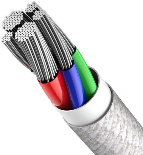 KABEL USB-C / Lightning iPhone Baseus Cafule CATLGD-02 1m 20W PD Quick Charging BIAŁY W OPLOCIE BASEUS
