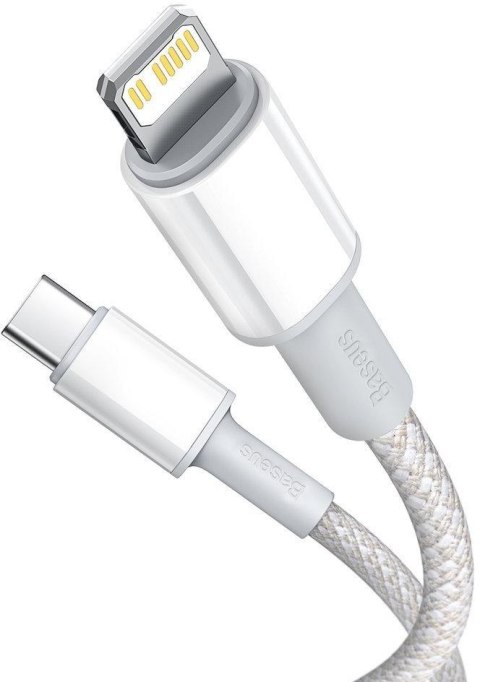 KABEL USB-C / Lightning iPhone Baseus Cafule CATLGD-02 1m 20W PD Quick Charging BIAŁY W OPLOCIE BASEUS