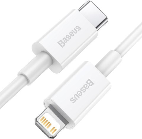 KABEL USB-C / Lightning iPhone Baseus Superior CATLYS-A02 1m 20W PD Quick Charging BIAŁY PREMIUM BASEUS