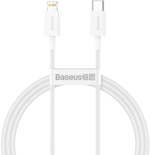KABEL USB-C / Lightning iPhone Baseus Superior CATLYS-A02 1m 20W PD Quick Charging BIAŁY PREMIUM BASEUS
