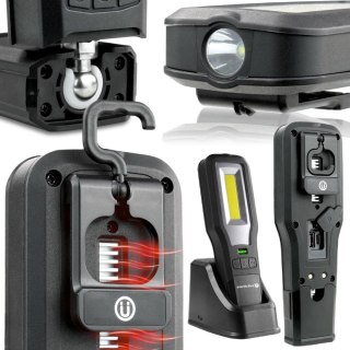 Latarka warsztatowa inspekcyjna COB LED everActive WL-600R 10W 550 lumenów IP54 z magnesem powerbank EVERACTIVE