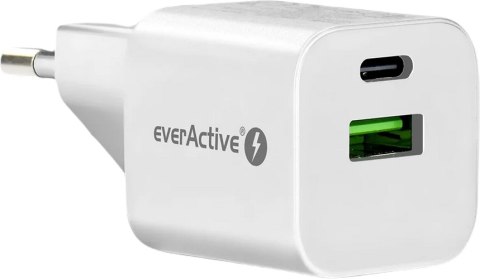 ŁADOWARKA SIECIOWA everActive GaN SC-390Q 30W 1xUSB-C 1xUSB-A PD PPS EVERACTIVE