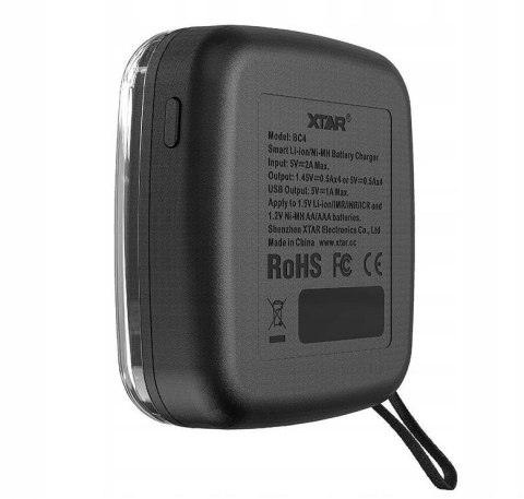 Ładowarka do akumulatorów cylindrycznych Li-ion 1,5V / Ni-MH AA / AAA Xtar BC4 XTAR