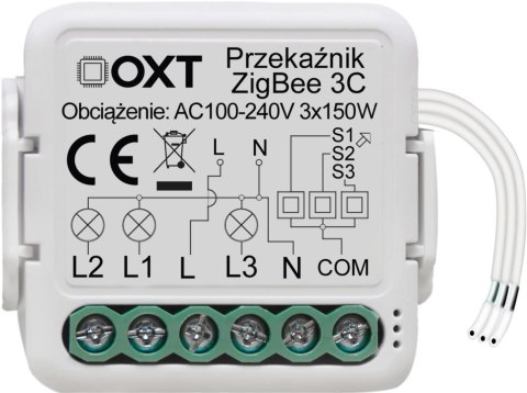 Moduł OXT mini przekaźnik 3 obwody ZigBee TUYA OXT