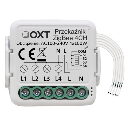 Moduł OXT mini przekaźnik 4 obwody ZigBee TUYA OXT