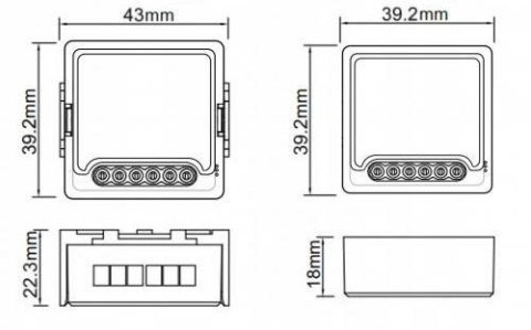 Moduł OXT mini przekaźnik 4 obwody ZigBee TUYA OXT
