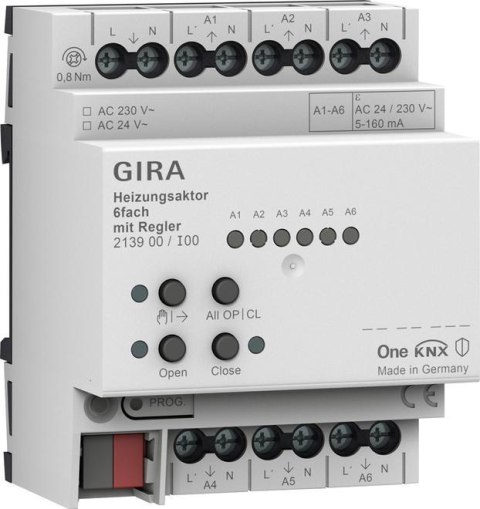 GIRA aktor grzewczy 6x regul. KNX ONE 213900 GIRA