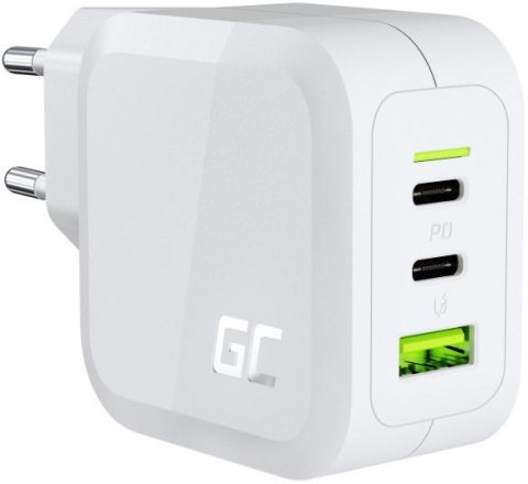ŁADOWARKA SIECIOWA Green Cell POWERGAN 65W 2xUSB-C 1xUSB-A CHARGC08W GREEN CELL