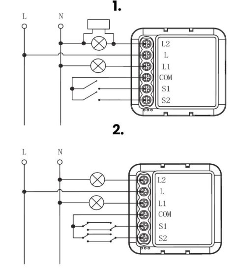 Moduł OXT mini przekaźnik 2 obw. bez N ZigBee TUYA OXT