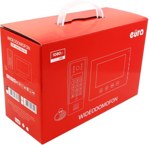 WIDEODOMOFON EURA VDP-90A3 DELTA + czarny monitor TUYA EURA