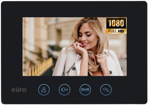 WIDEODOMOFON EURA VDP-90A3 DELTA + czarny monitor TUYA EURA