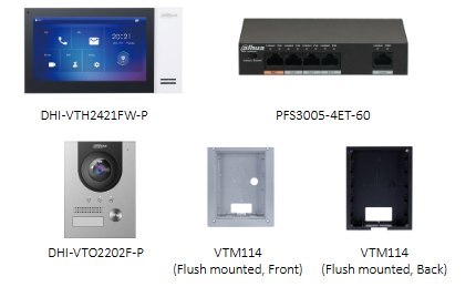ZESTAW WIDEODOMOFONOWY DAHUA KTP01-S2(F) DAHUA