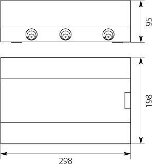 Rozdzielnica modułowa 1x12 natynkowa (N+PE) IP40 SRn-12 ELEKTRO-PLAST OPATÓWEK