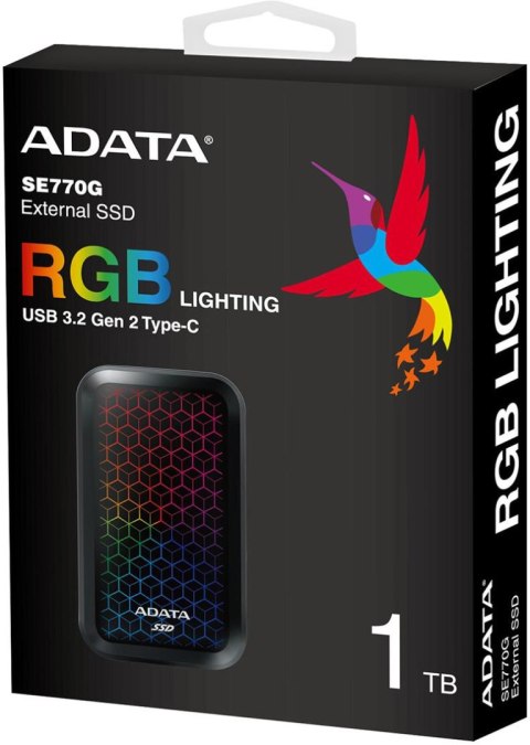 DYSK ZEWNĘTRZNY ADATA SSD SE770G 512G USB3.2-A/C RGB ADATA