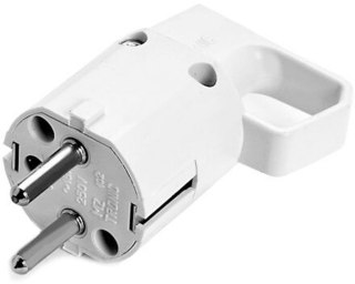 Wtyczka 325-01 z uchem, z uziemieniem "uni-schuko" 16A 250V IP20 BIAŁA VIPLAST 325-01 VIPLAST