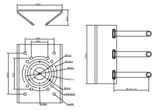 UCHWYT SŁUPOWY DAHUA PFA150-V2 DAHUA