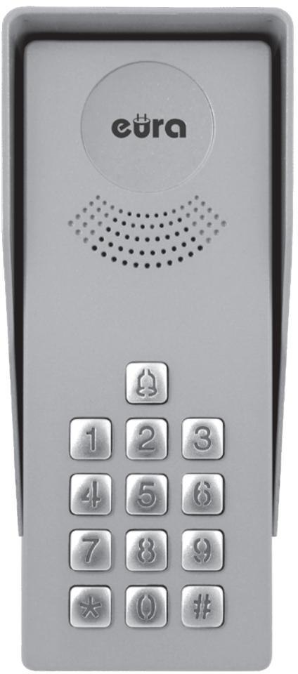 DOMOFON ''EURA'' ADP-36A3 ''INGRESSO BIANCO'' - 1-rodzinny, kaseta zewnętrzna z szyfratorem EURA