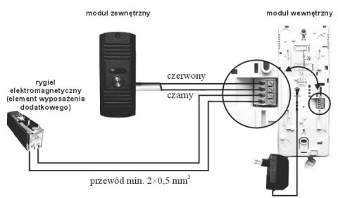 DOMOFON EURA ADP-20A3 Grafitowo Biały EURA