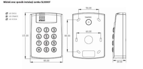Zamek szyfrowy ROGER SL2000F ROGER