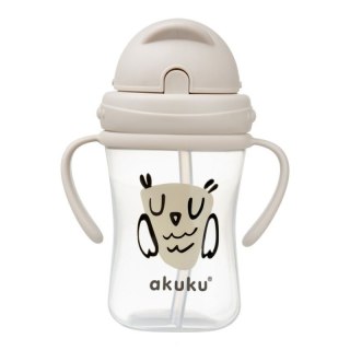 Bidon z chowaną słomką sowa AKUKU ALBIS