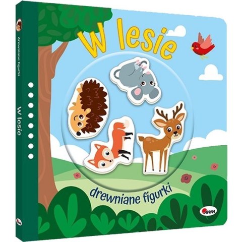 Drewniane figurki w lesie AWM WYDAWNICTWO AWM WYDAWNICTWO