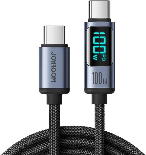Kabel Joyroom Prism Series A16 USB-C / USB-C 100W 1.2m z wyświetlaczem LED JOYROOM