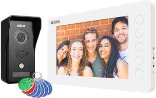 Wideodomofon EURA VDP-76A3 biały monitor EURA