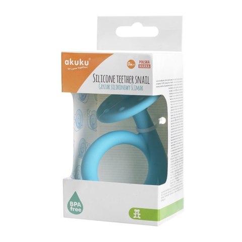 Gryzak silikon ślimak blue AKUKU ALBIS