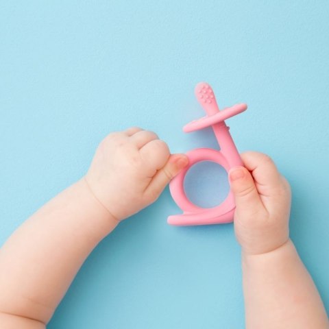 Gryzak silikon ślimak pink AKUKU ALBIS