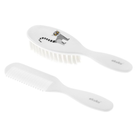Grzebyk i szczotka do wł.lemur AKUKU ALBIS