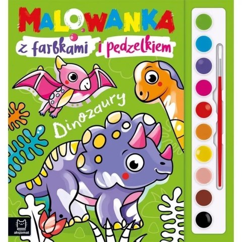 Malowanka z farbkami dinozaury AKSJOMAT AKSJOMAT