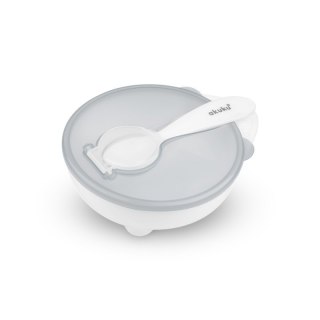 Miseczka z łyżeczką white AKUKU ALBIS