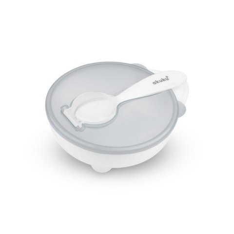 Miseczka z łyżeczką white AKUKU ALBIS