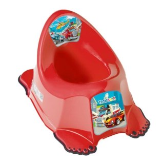 Nocnik auta antypoślizgowy z pozytywką czerwony TEGA