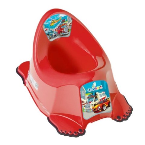 Nocnik auta antypoślizgowy z pozytywką czerwony TEGA