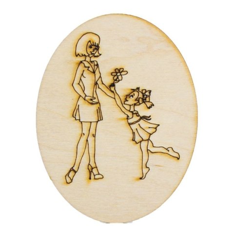 Ozd. drewniana owal mama ECODECO ECODECO