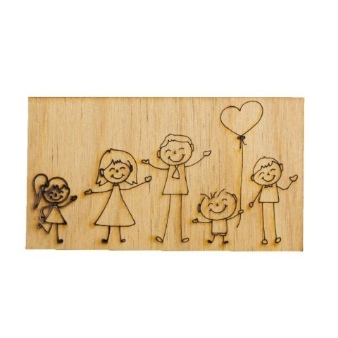 Ozd. drewniana prostok rodzina ECODECO ECODECO